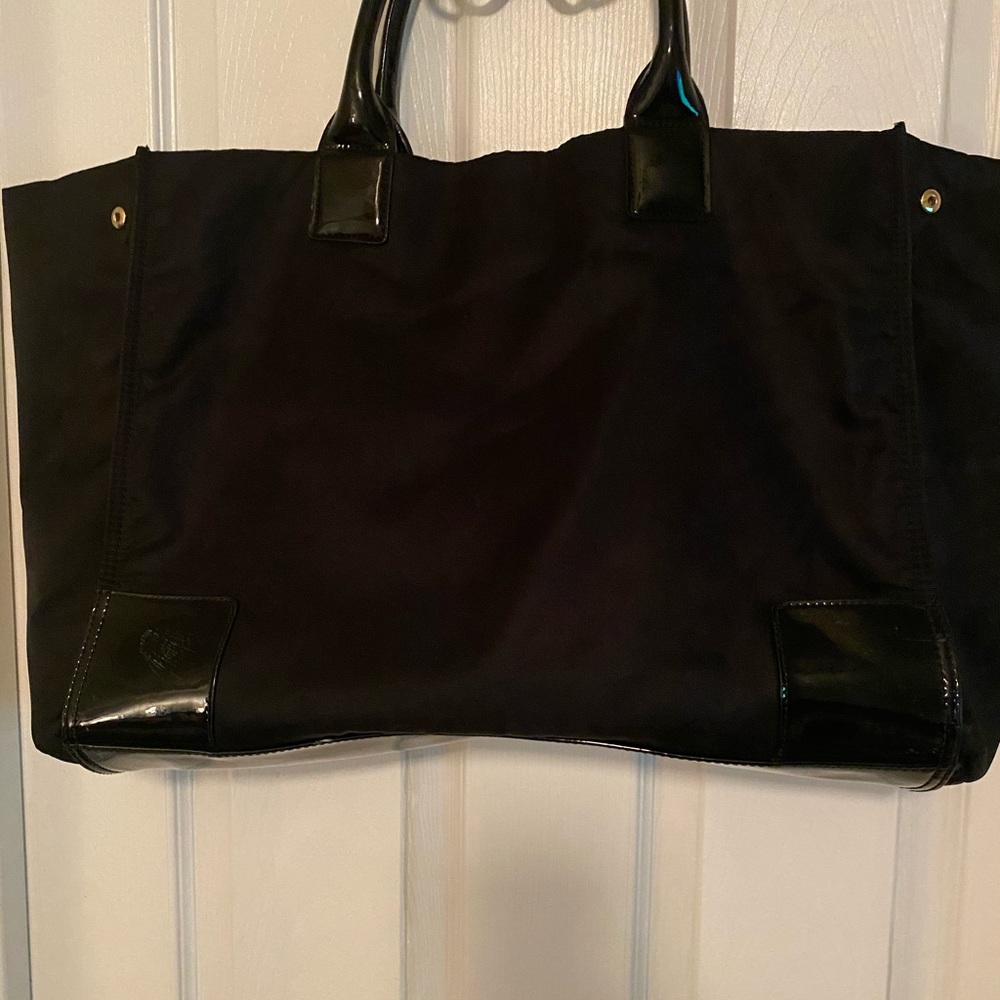 Large Tory Burch Nylon and Patton Leather Purse
